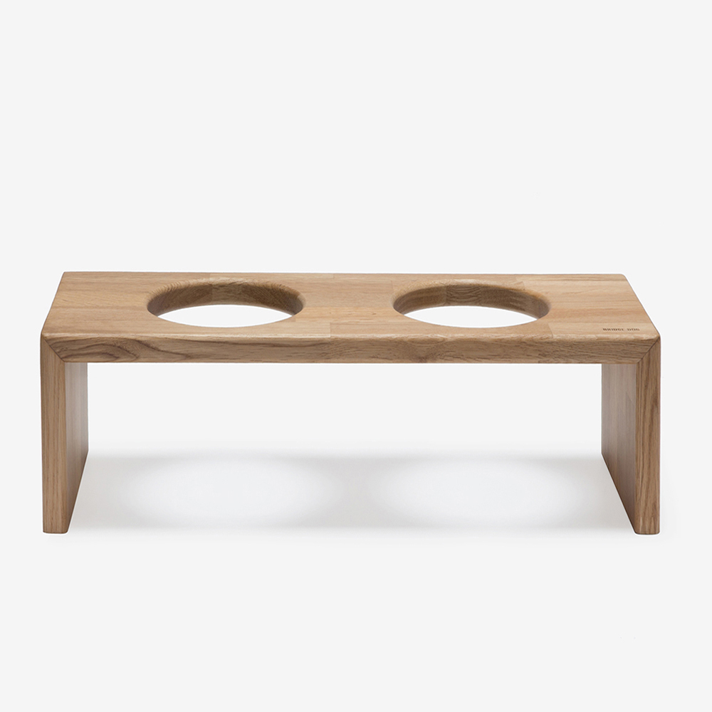 BRIDGE.DOG 雙口原木碗架 MINI/BASIC 12CM