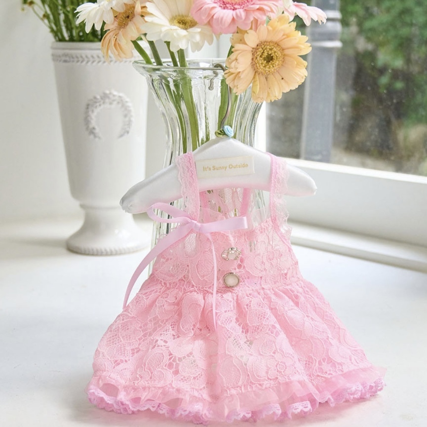 Blooming閃耀浪漫蕾絲洋裝 Pink 粉- It’s sunny outside