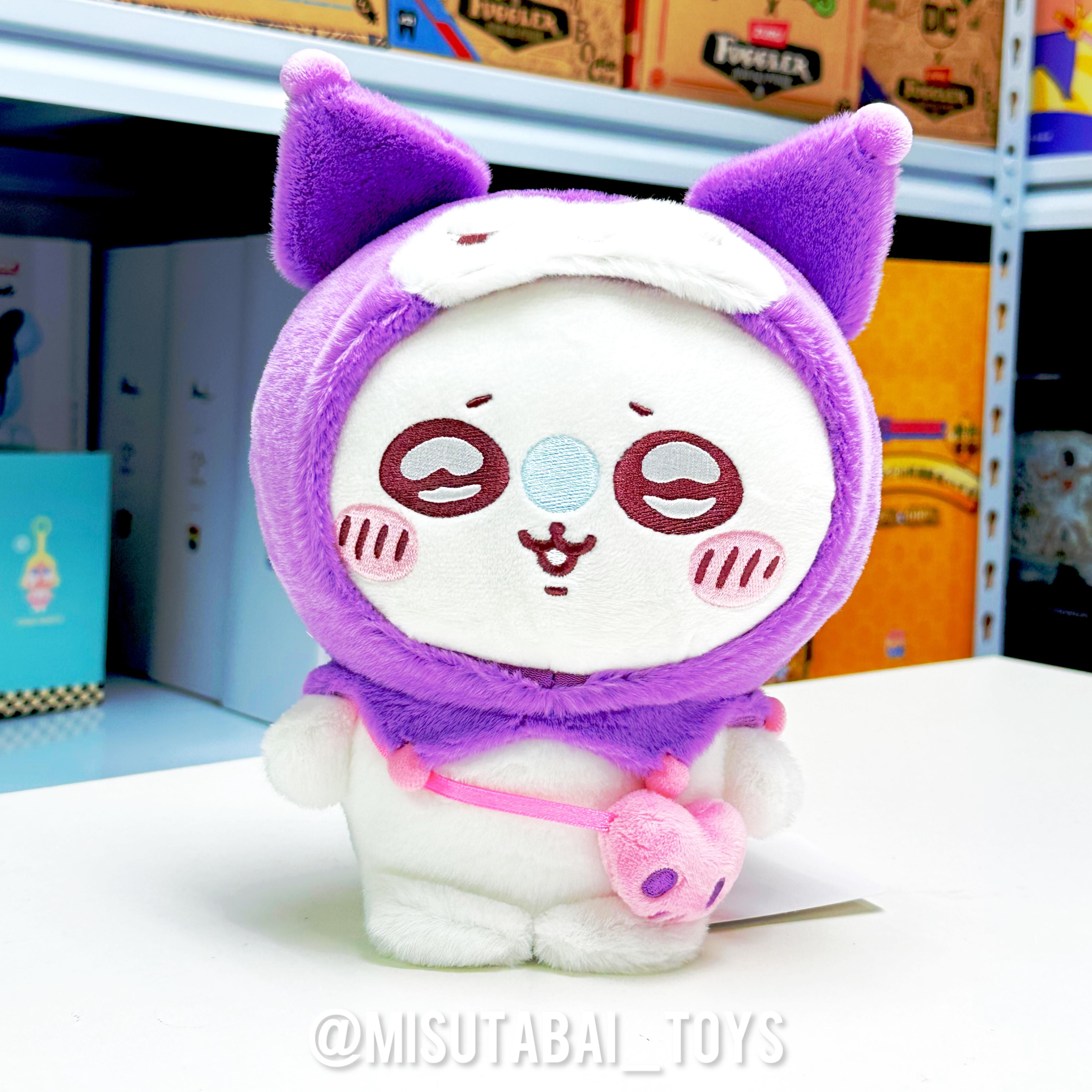 Chiikawa x Sanrio Momonga Kuromi Plush Doll 20cm