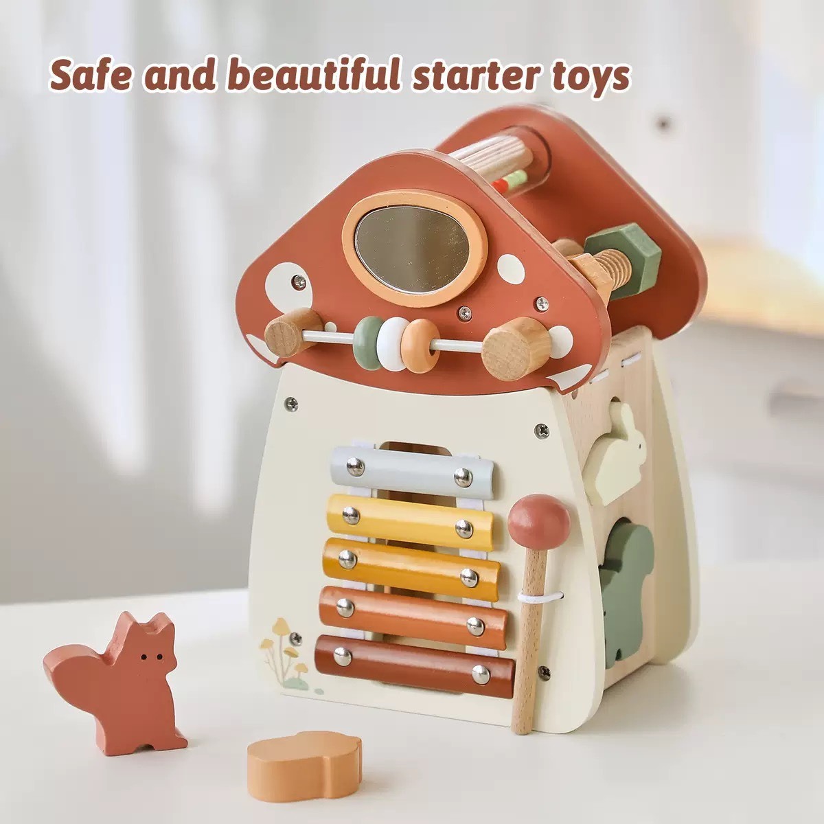 益智蘑菇五合一玩具