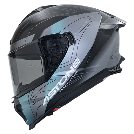 ASTONE GT6 PLUS 彩繪 YF1 平黑/藍 全罩