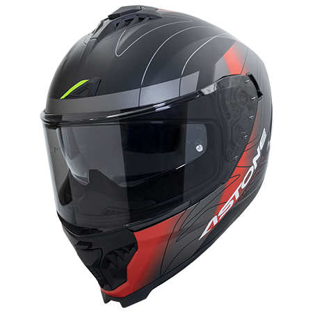 ASTONE GT6 PLUS 彩繪 YF1 平黑/紅 全罩