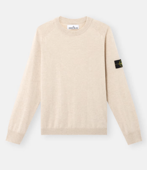 STONE ISLAND 吉朗羊毛羅紋面料寬鬆版型圓領毛衣   JUN25