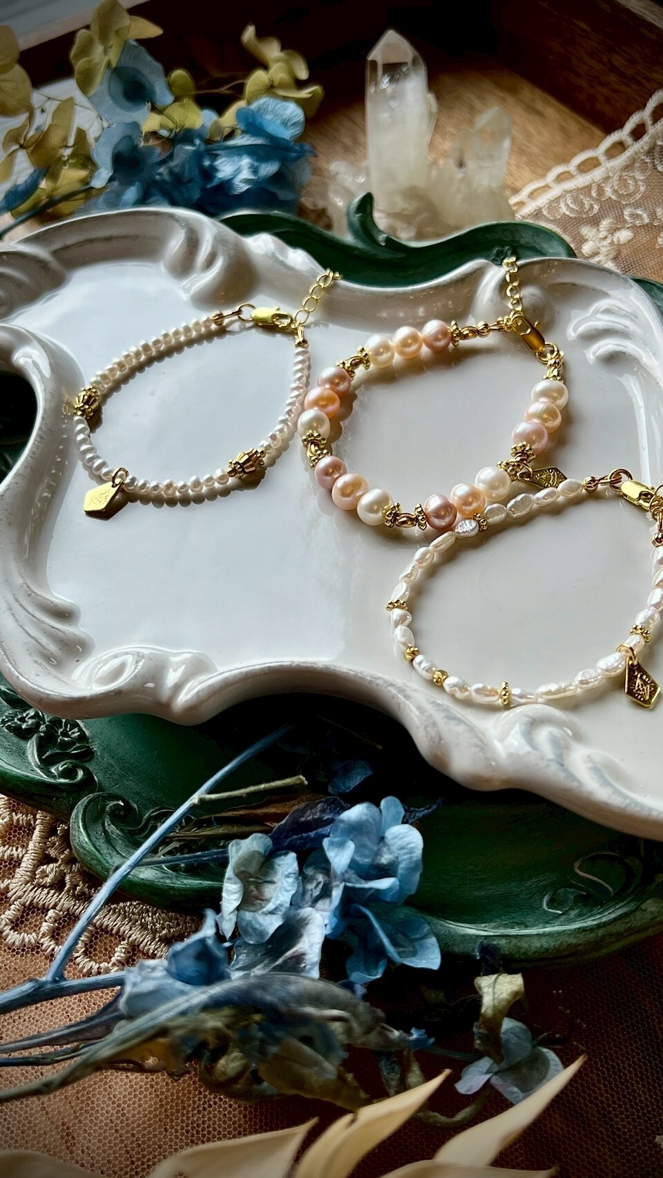 { 簡約珍珠手鍊 }