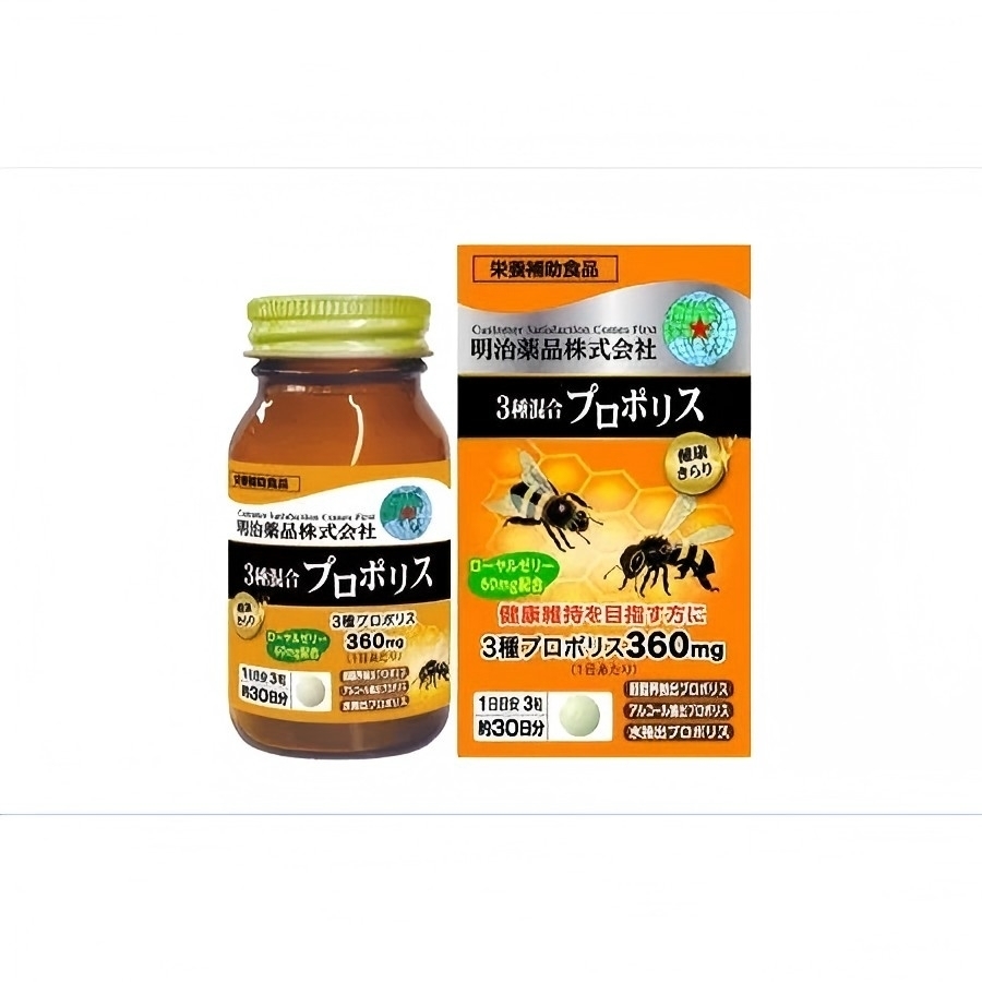 蜂膠蜂王漿片劑 90粒蜂膠蜂王漿片劑 90粒【正品】 日本製造-明治製藥  深度滋養強健體魄