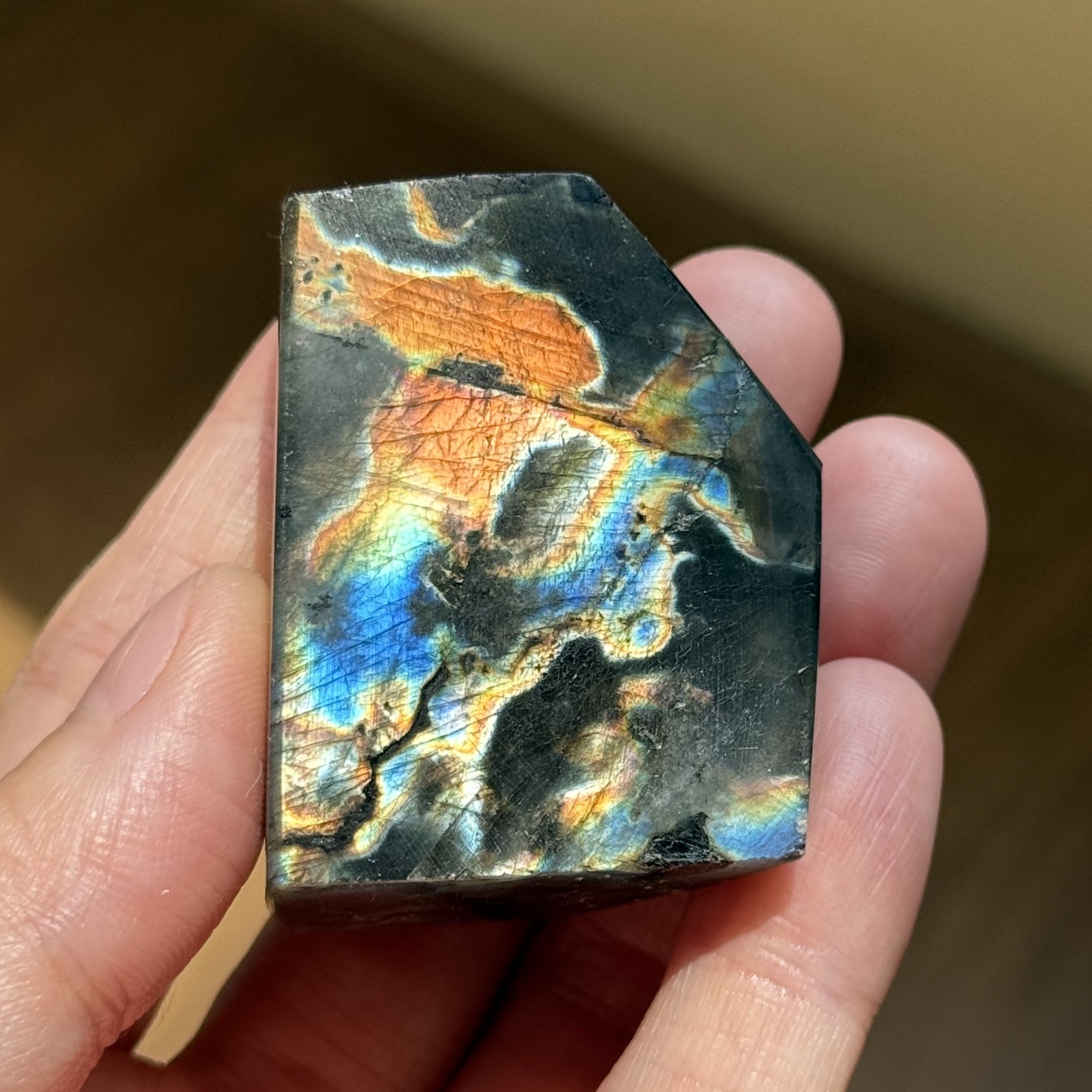 [原石] 拉長石 光譜石 水晶擺件