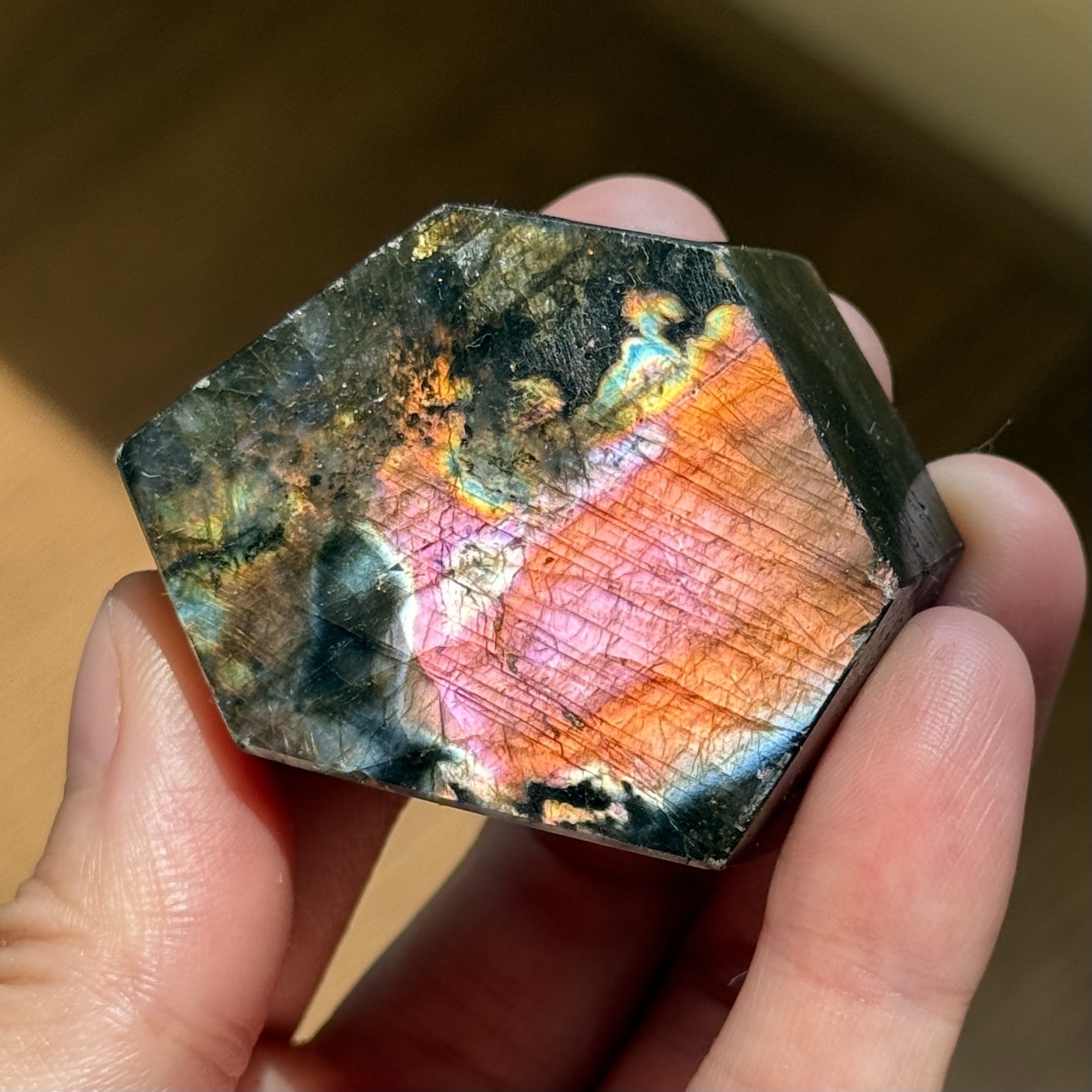 [原石] 拉長石 光譜石 水晶擺件