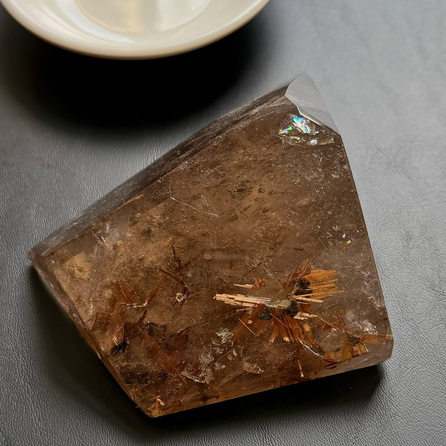 [原石] 銅鈦晶 版鈦晶 招財水晶擺飾 適合放財位