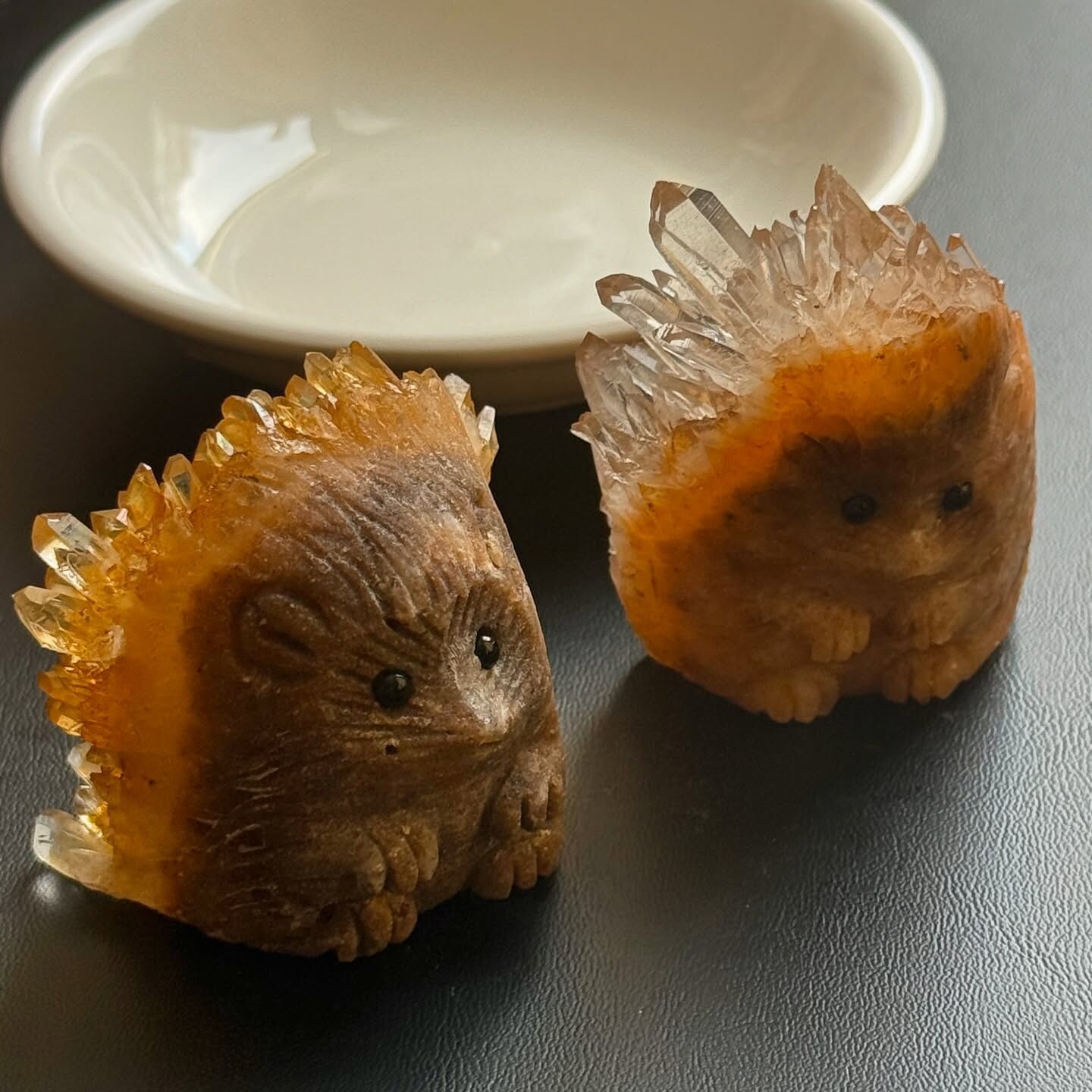 [原石] 黃水晶簇 刺蝟