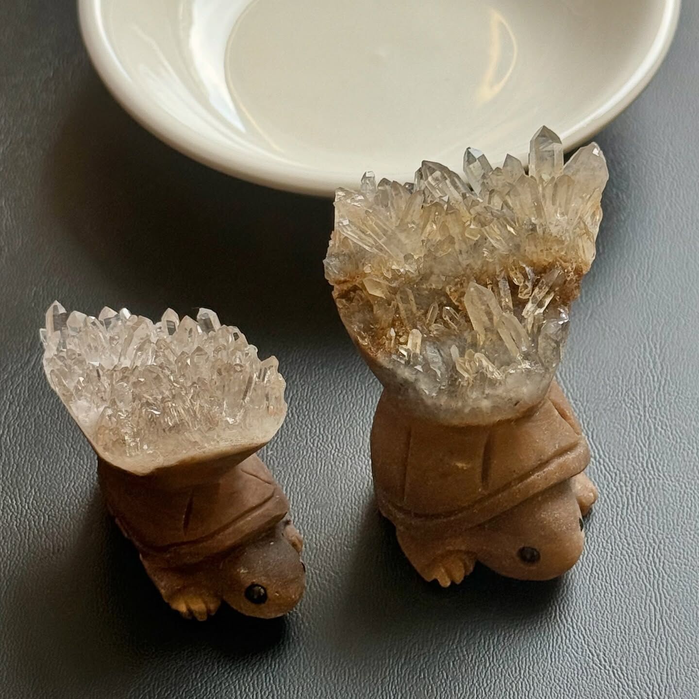 [原石] 白水晶簇 烏龜