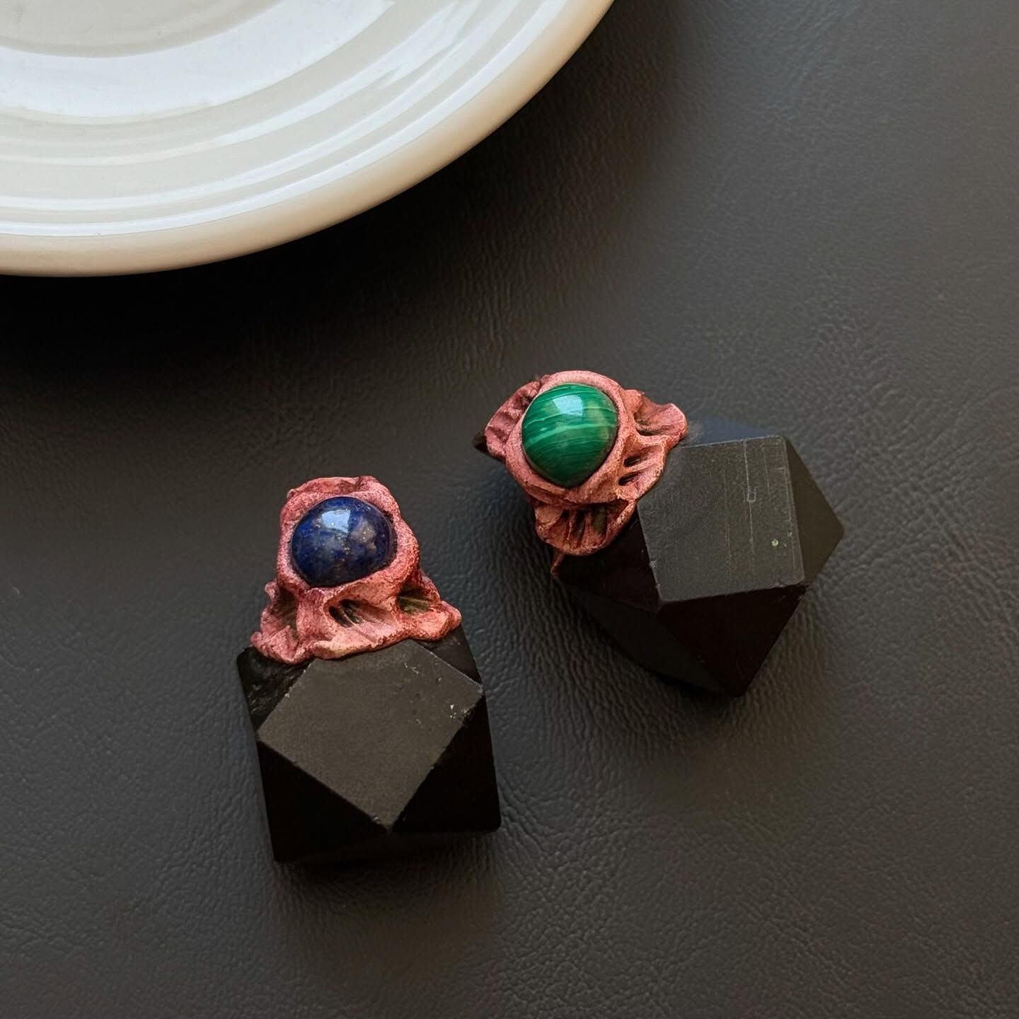 [原石] 水晶項鍊吊墜 黑曜石項鍊 軟陶製