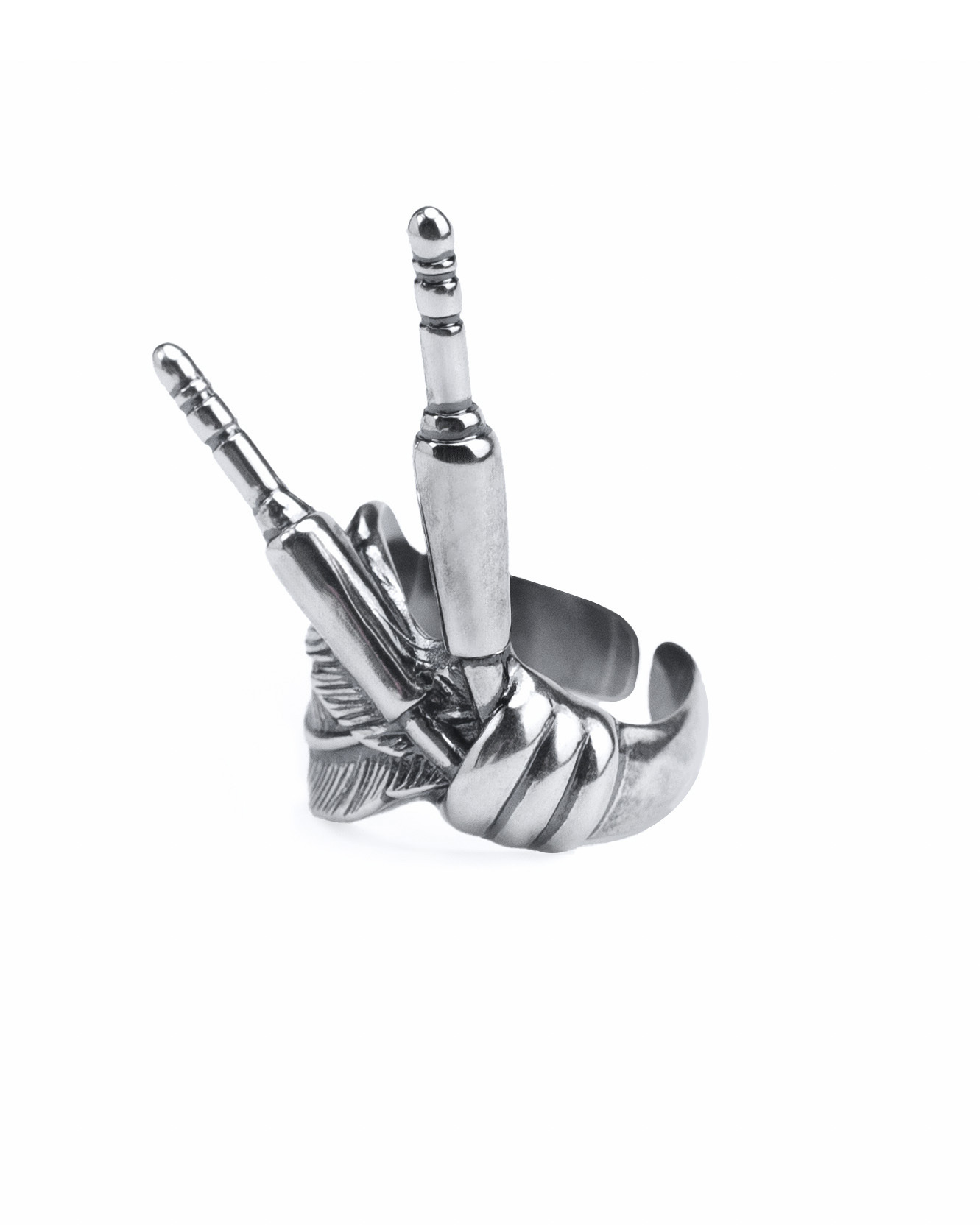 RECOVERY 完形羽線戒指 古銀色