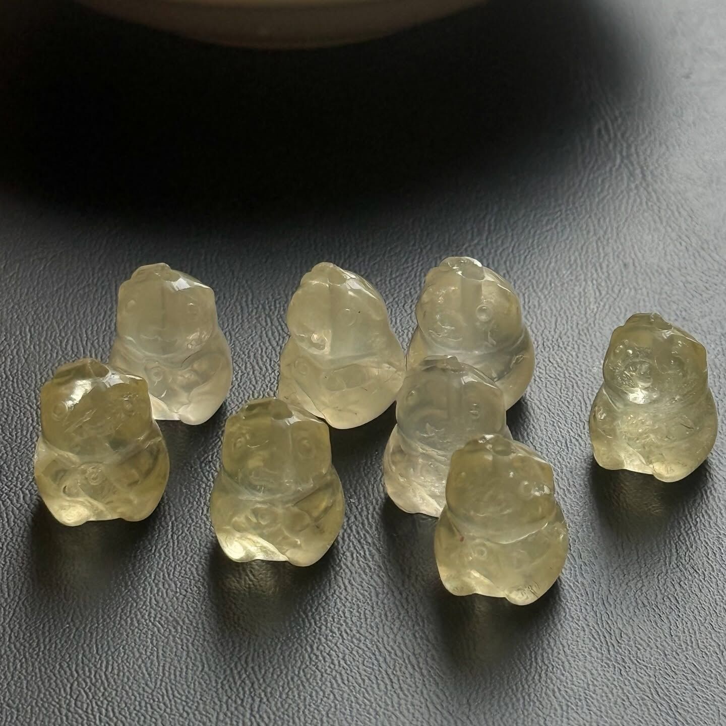 [原石] 檸檬黃水晶 卡比巴拉 水豚 通孔 水晶串珠材料