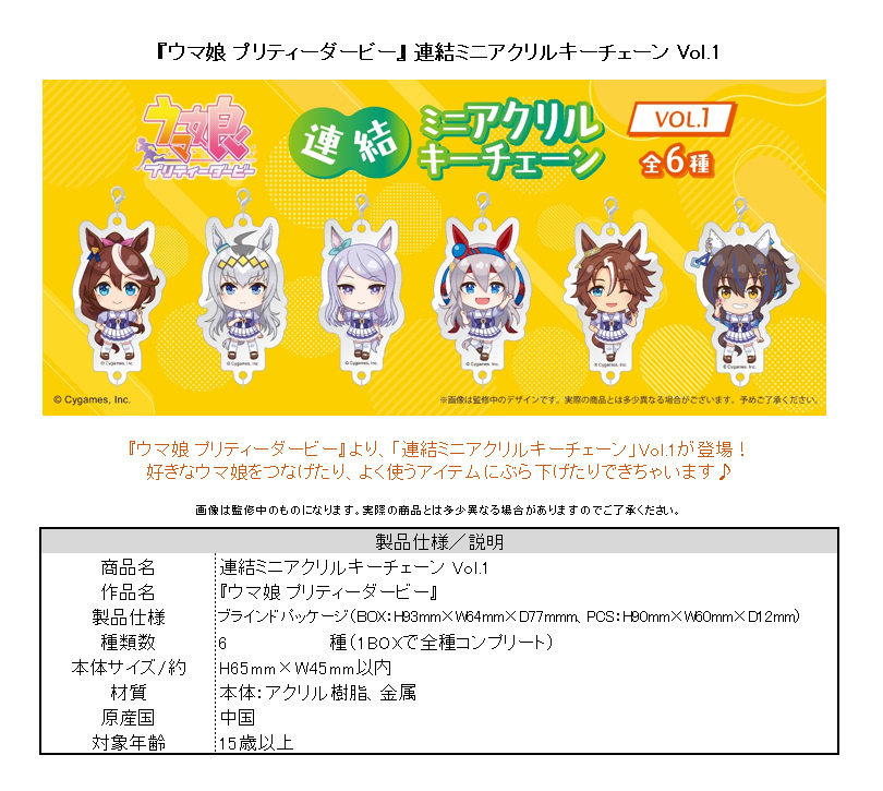 「ACG.GO」「預購」賽馬娘Pretty Derby 連結迷你掛件 Vol. 1