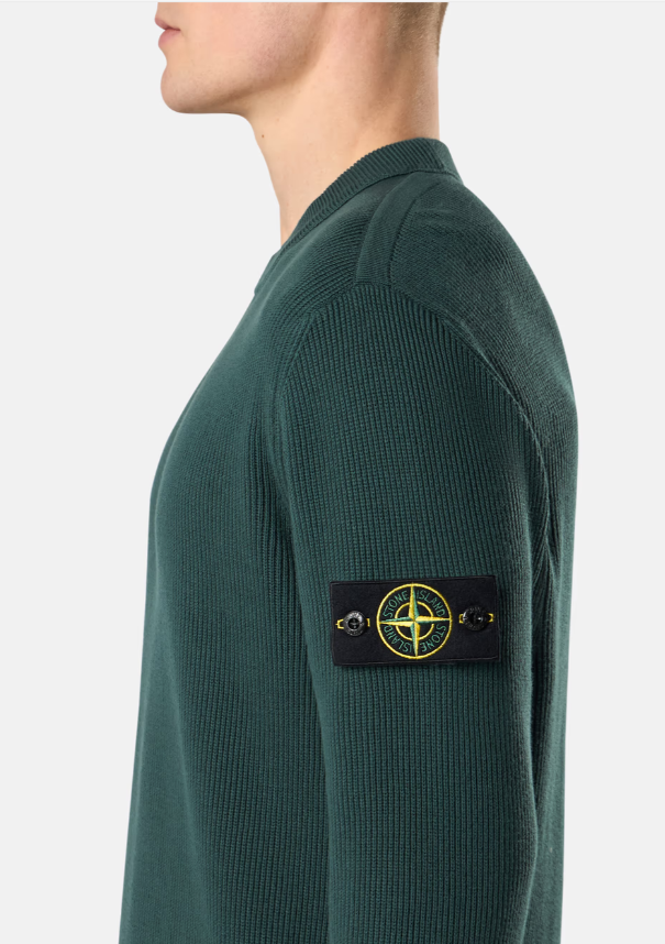 STONE ISLAND 羔羊毛 縫線細節圓領毛衣   JUN25