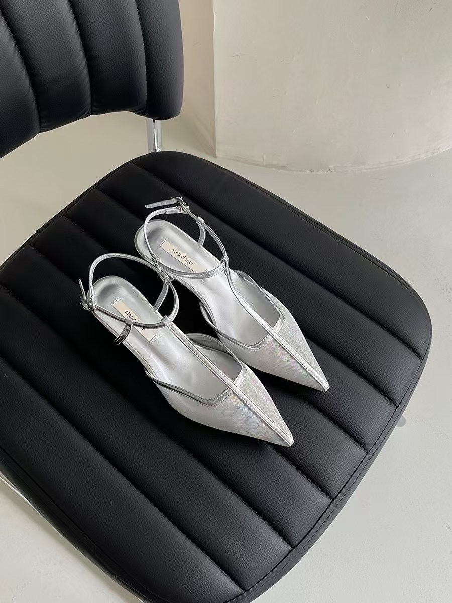 鏤空透視剪頭跟鞋（4cm)