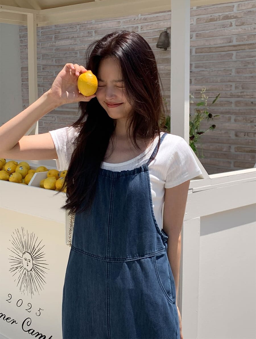 韓國Cherrykoko授權 低調織孔壓紋莫代爾棉圓領上衣