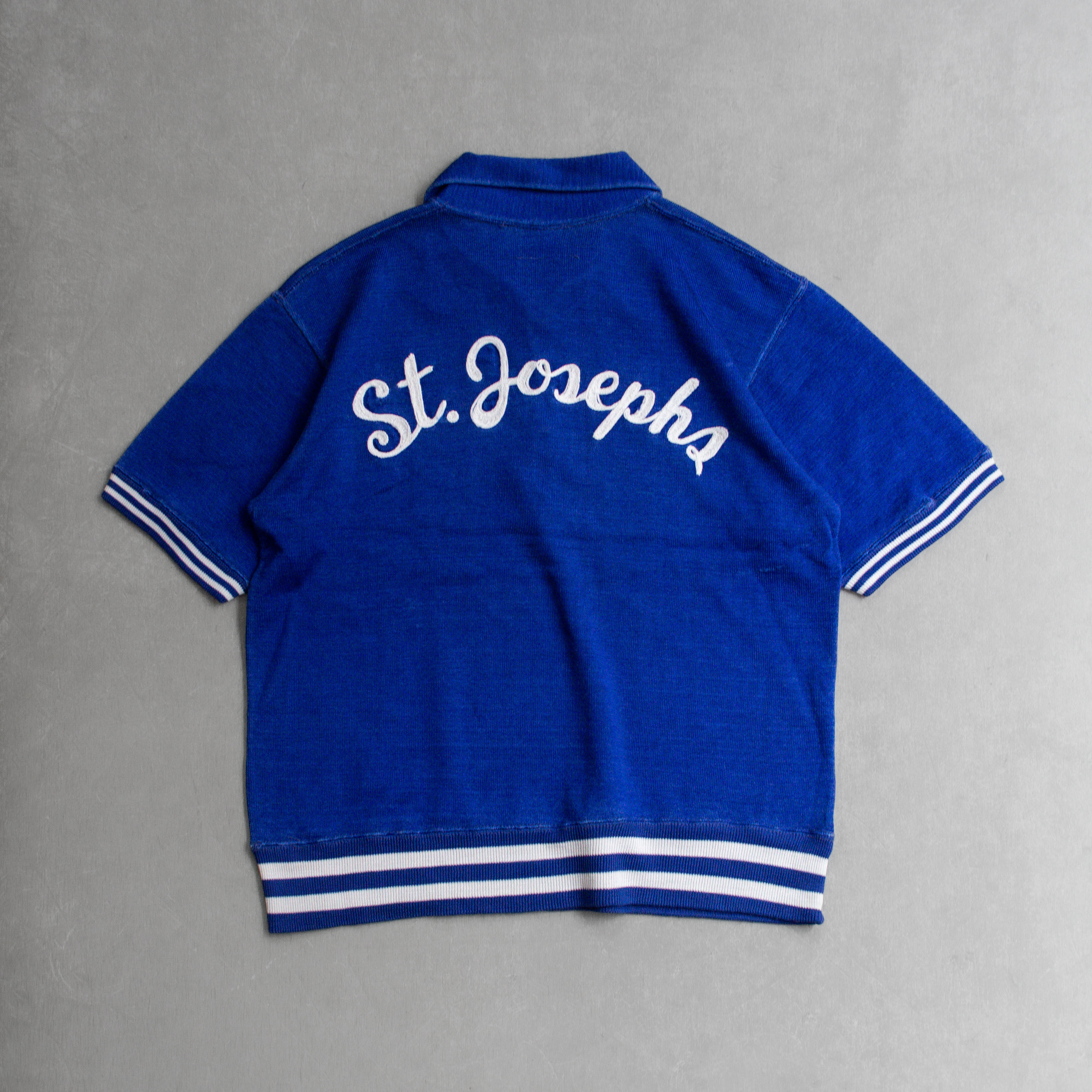 50S GENERAL 1/4 ZIP ATHLETIC TEE 美國製 藍色 嫘縈 拉鍊 短袖 T恤