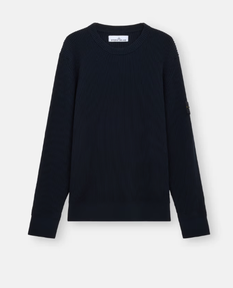 STONE ISLAND 全羅紋 RWS 羊毛圓領毛衣   JUN25