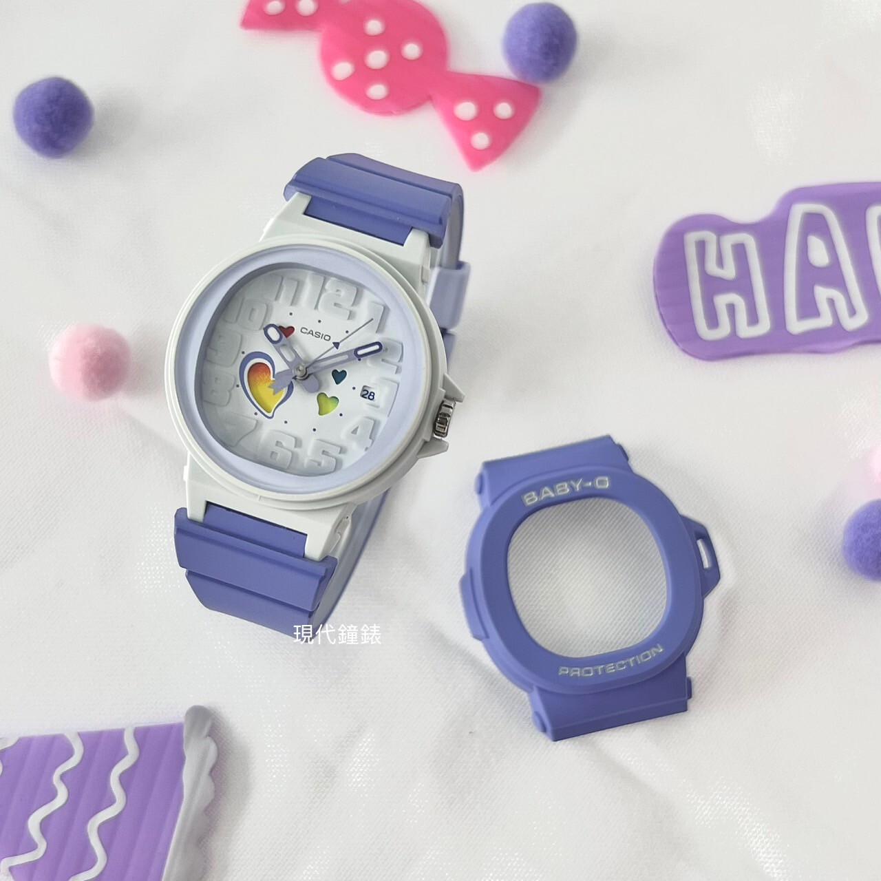 【Baby-G】俏皮愛心繽紛色彩手錶BGA-10-6A 42.1mm 現代鐘錶