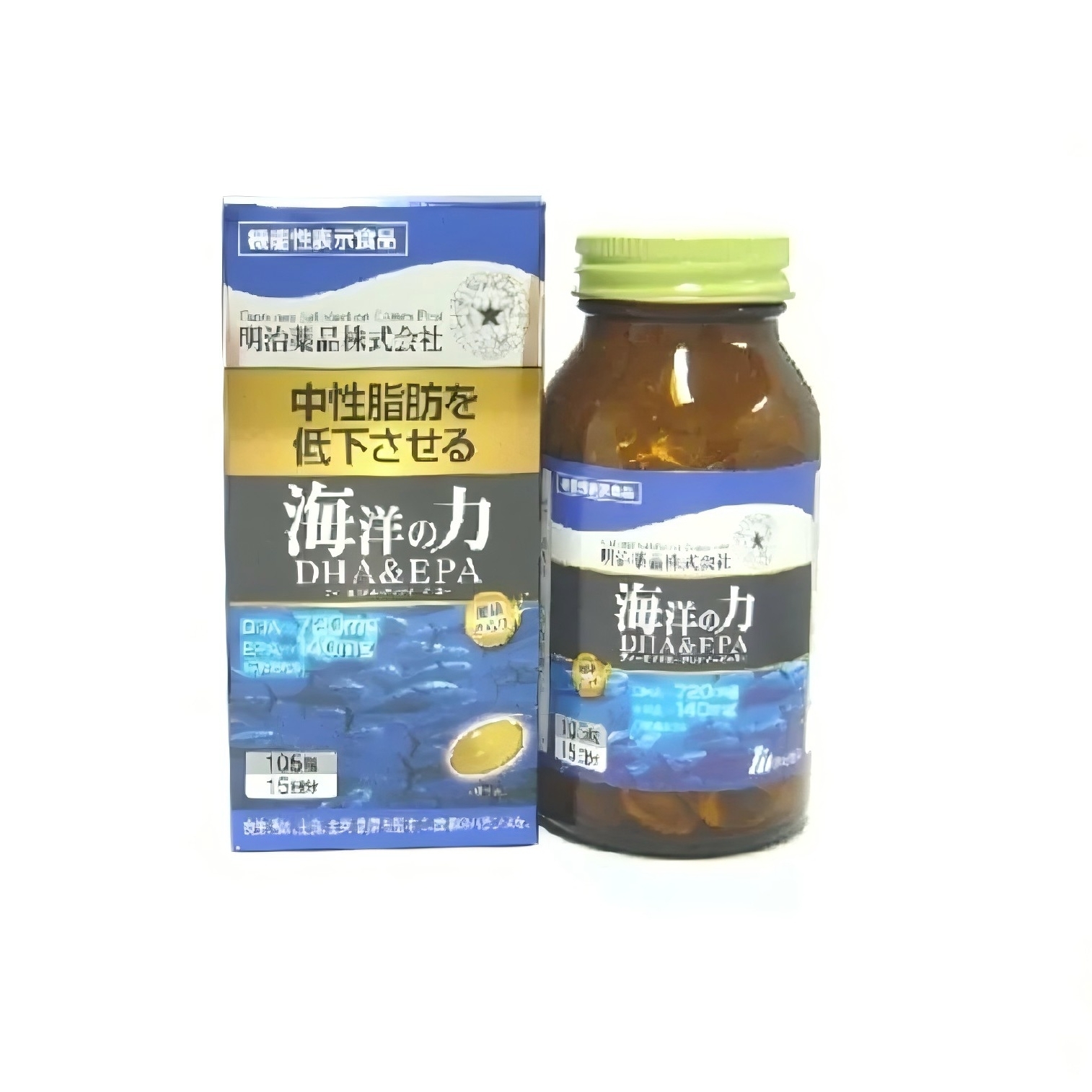 海洋之力深海魚油DHA&EPA膠囊 105粒【正品】 日本製造-明治製藥  降低甘油三酯
