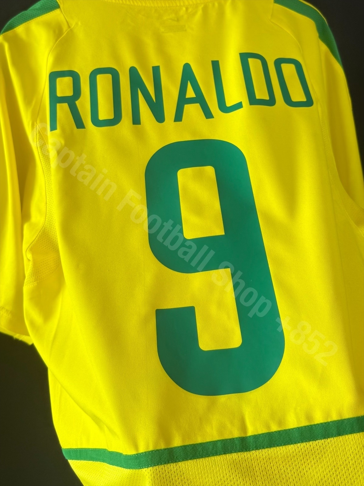 Brazil 2002 FIFA World Cup Nike Home Shirt #9 RONALDO
