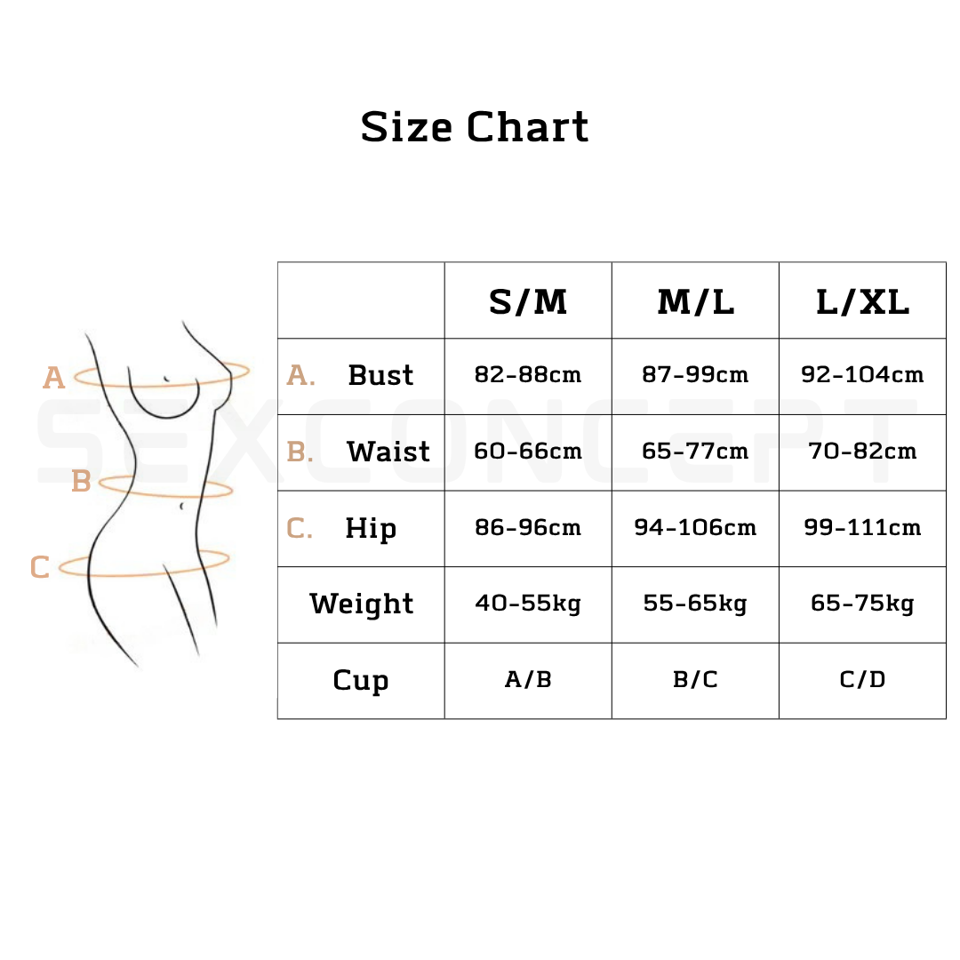 蕾絲透視情趣內衣套裝 - S/M/L/XL (#52825)