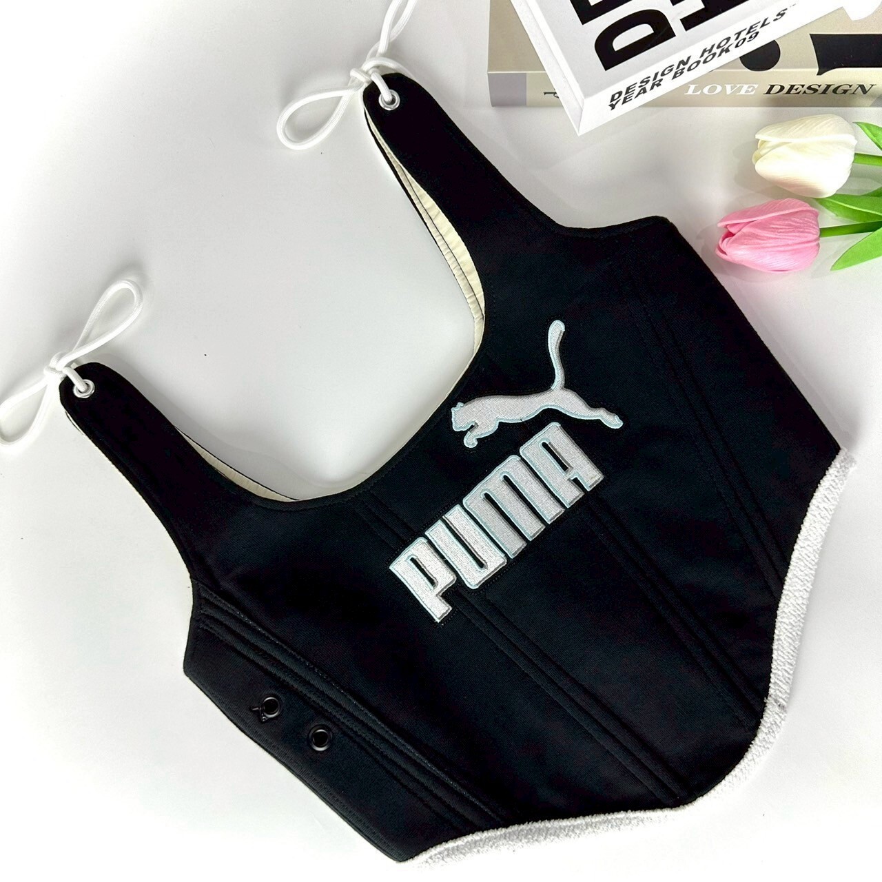 【售罄】 JUST ME - 泰國Ramake PUMA 大Logo 黑色馬甲