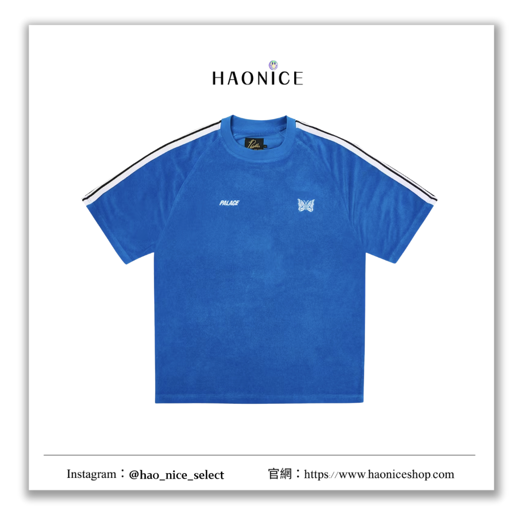 【HAO NICE】100%正品 PALACE x NEEDLES 潮流精品🔥聯名款刺繡LOGO跳色短袖 短T