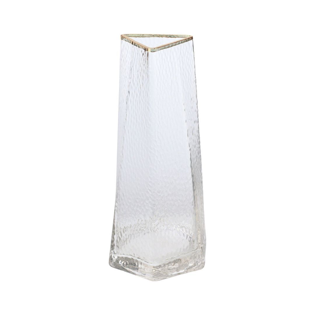 玻璃花器 三角金邊