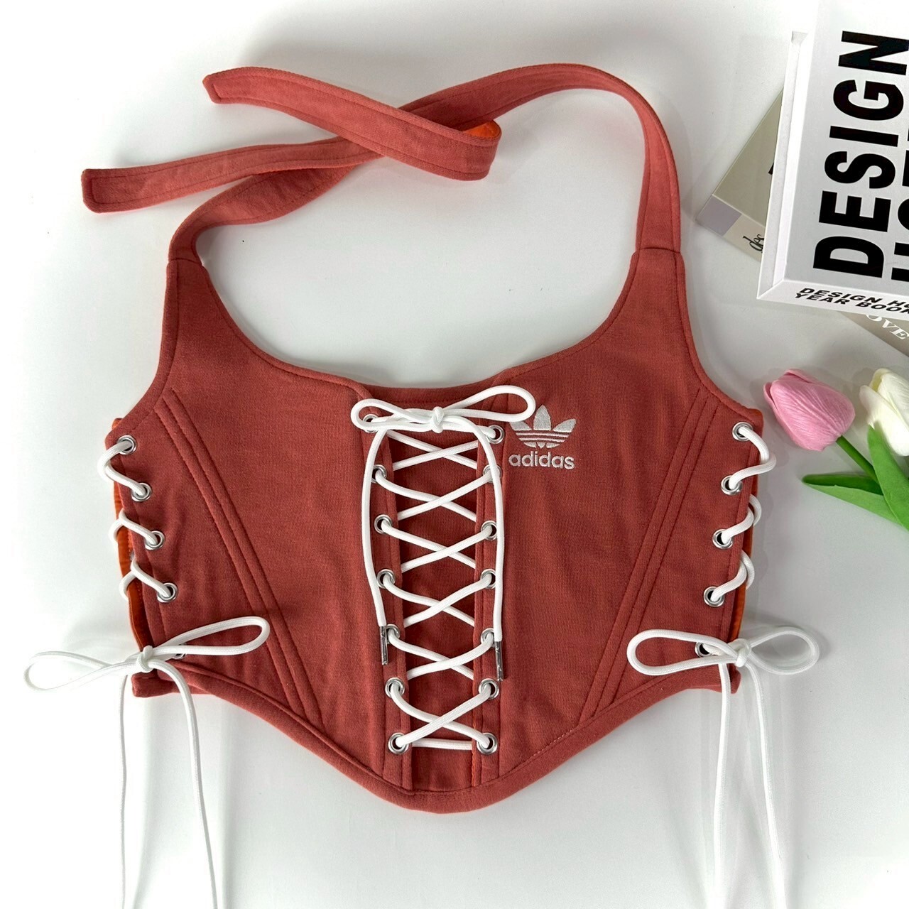 【現貨】 JUST ME - 泰國Ramake 綁帶設計橙紅色馬甲