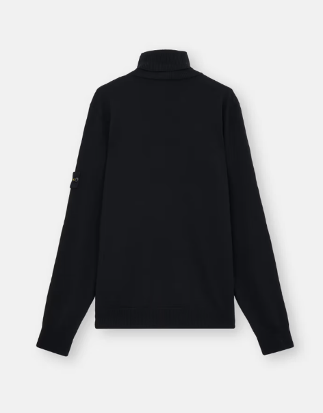 STONE ISLAND 輕質純羊毛高領針織毛衣   JUN25