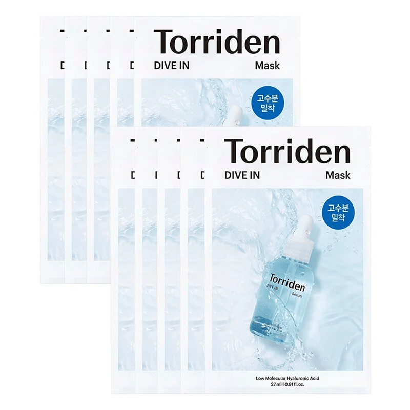 現 貨丨Torriden 透明質酸深層保濕精華面膜 DIVE-IN Mask 10片
