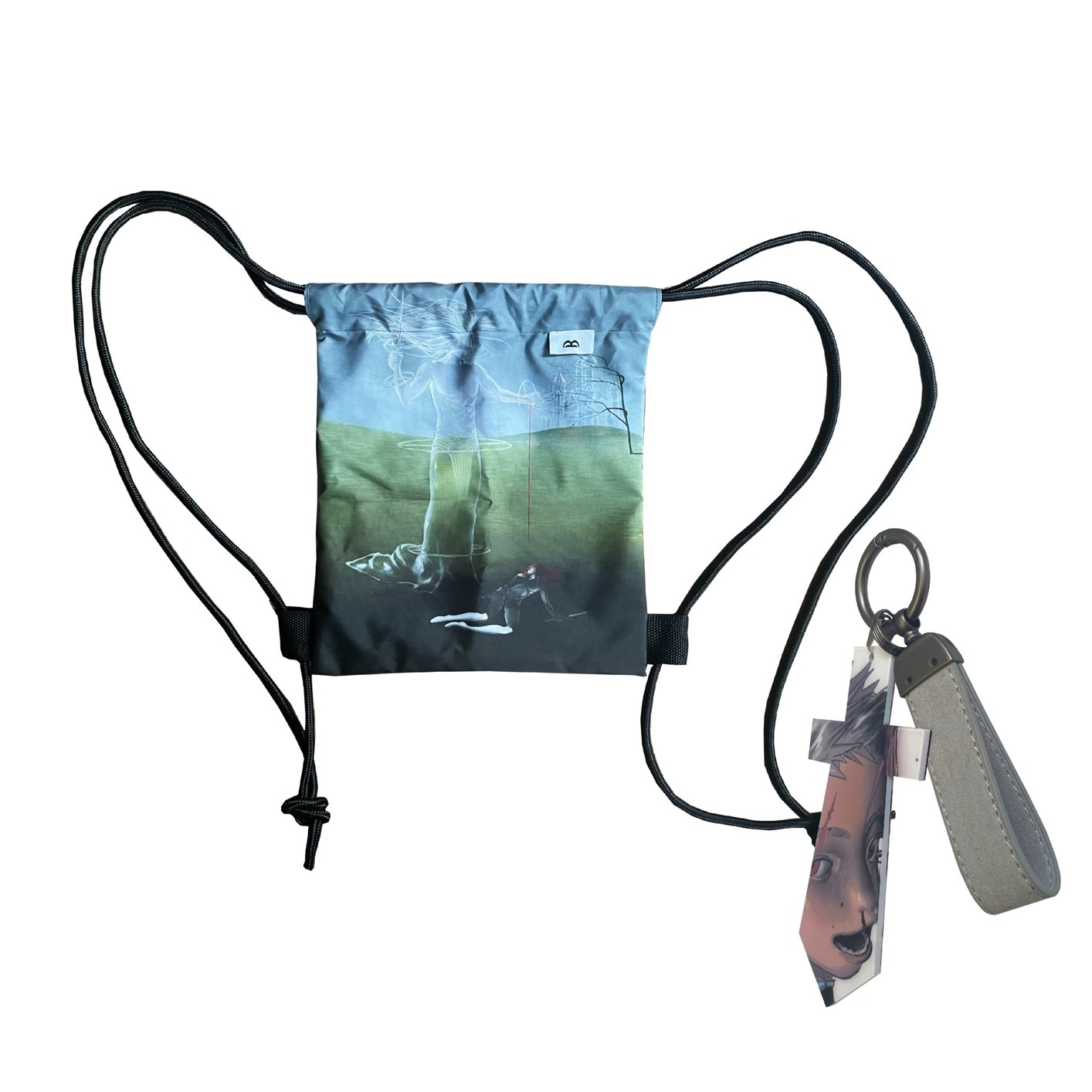 清已 - takeabreak 神的遊戲聯名系列 雙面防水帆布抽繩包 / 雙面鑰匙扣