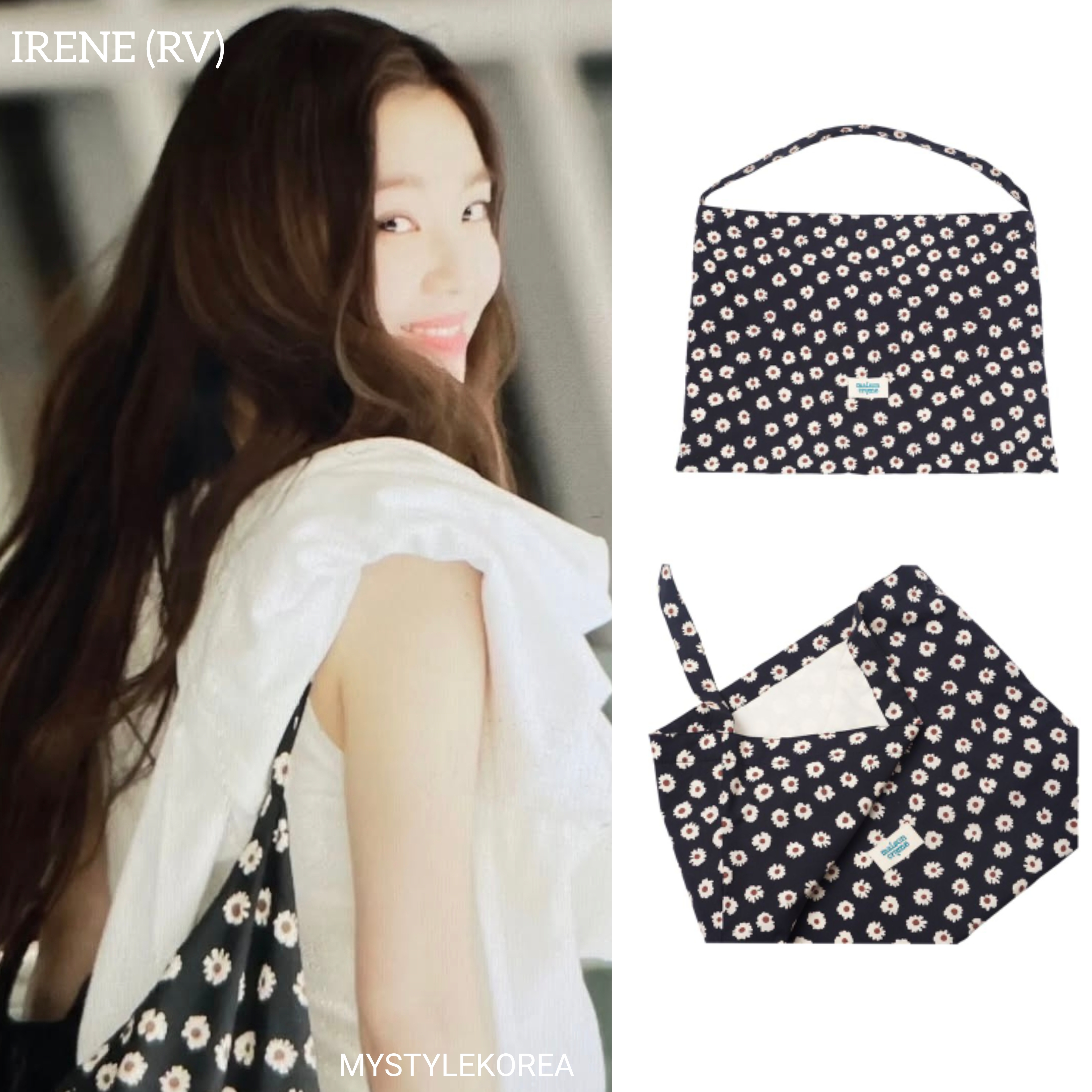 maison creme] Floral eco bag (2 Colors) *IRENE(RV)