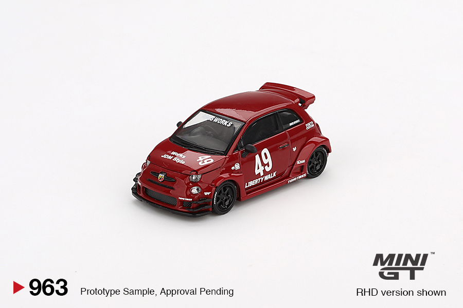Mini GT 1/64 LB-WORKS x Abas Works ABARTH 595 Red RHD