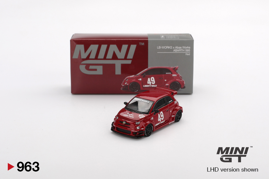Mini GT 1/64 LB-WORKS x Abas Works ABARTH 595 Red RHD
