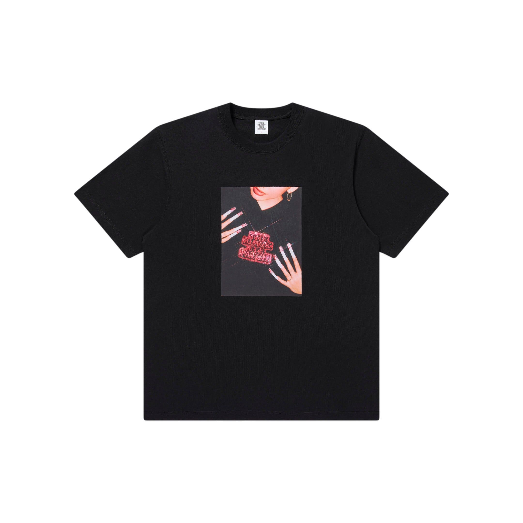 BLACK EYE PATCH FRONT ROW GEM PHOTO TEE