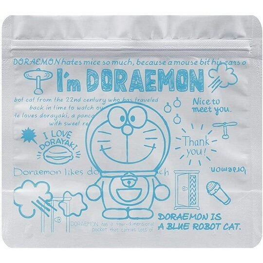 日本 Sanrio Doraemon 多啦A夢 鋁製夾鏈袋/ 食品密實袋套裝 (5入)