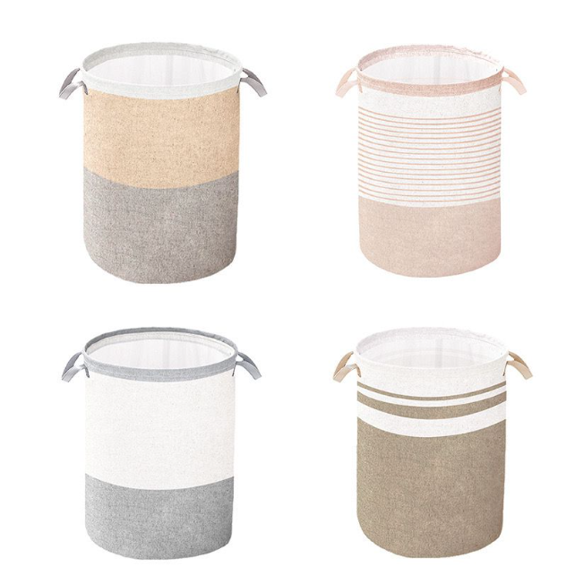 日常圆柱形多功能收纳篮（颜色随机）35cm直径 x 45cm高