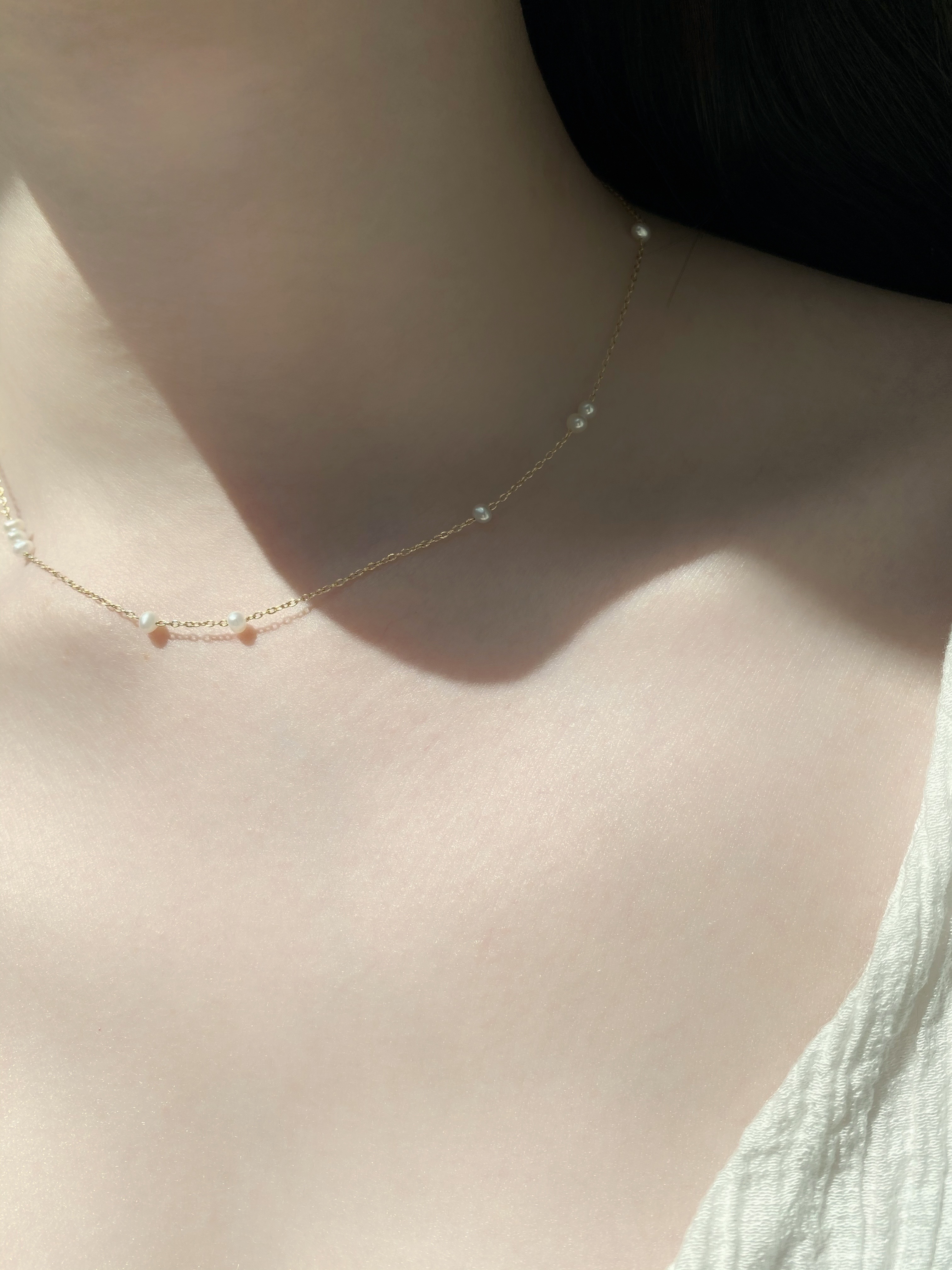 不規則米粒珍珠項鍊