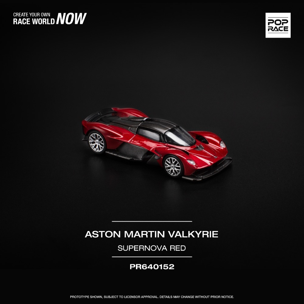POPRACE 1/64 ASTON MARTIN VALKYRIE SUPERNOVA RED