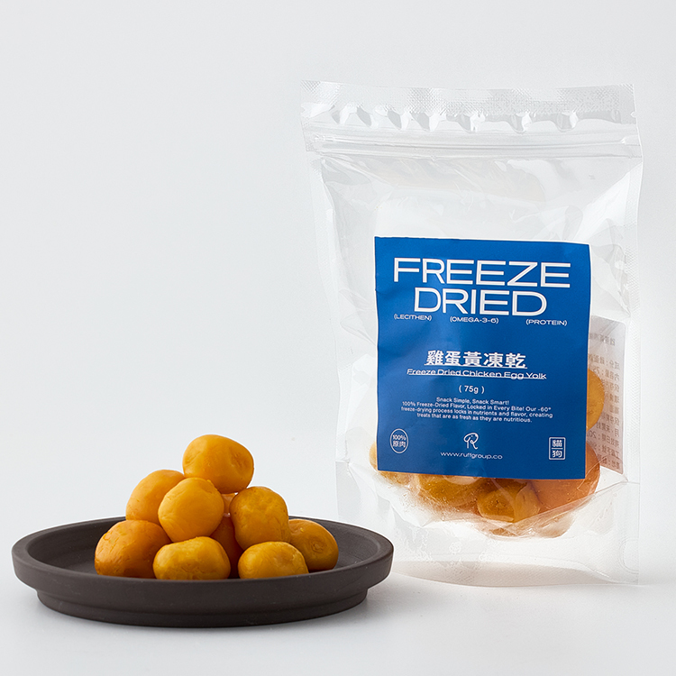 ruff. 雞蛋黃凍乾