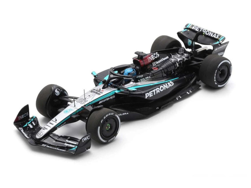 Sparky 1/64 Mercedes-AMG PETRONAS Formula One Team No.63 F1 W15 E Performance Winner Las Vegas GP 2024 George Russell