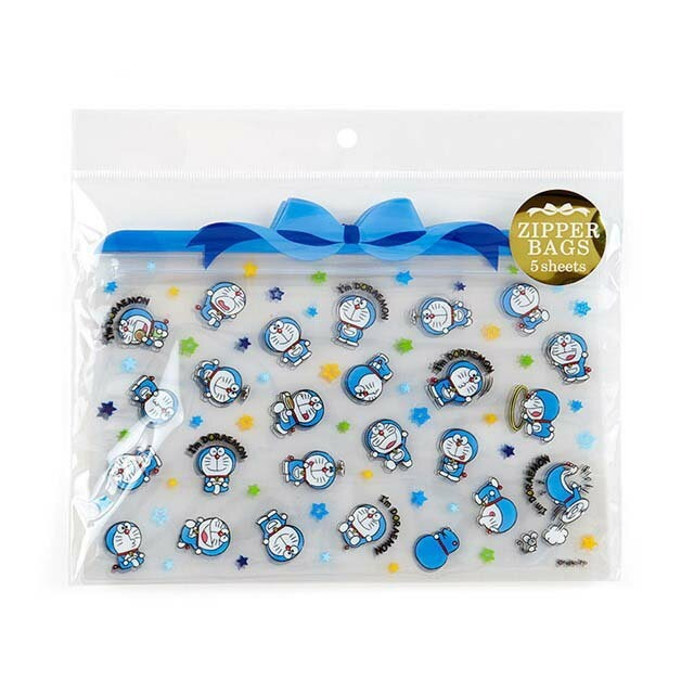 日本 Doraemon 多啦A夢 夾鏈袋/密實袋套裝 (5入)