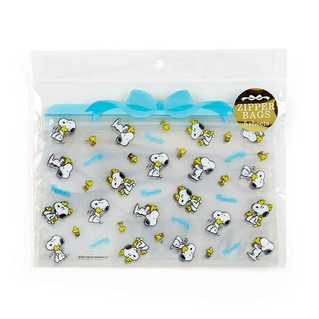 日本 Snoopy 夾鏈袋/密實袋套裝 (5入)