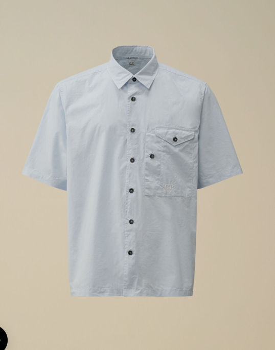C.P. Company  Popeline Short Sleeve Shirt   JUN25