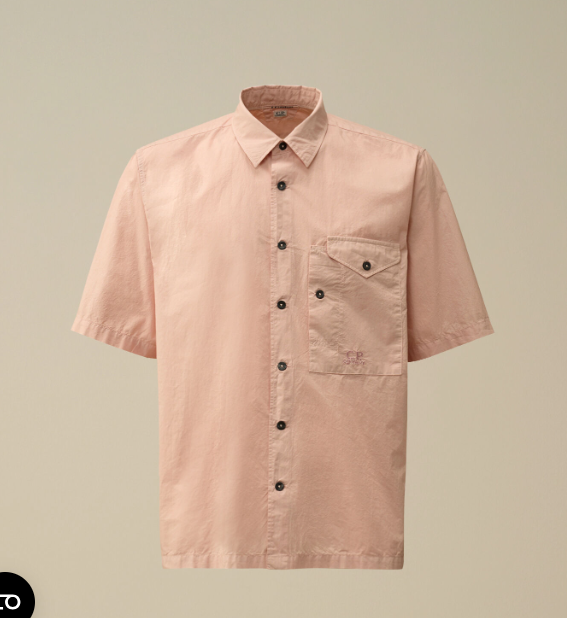 C.P. Company  Popeline Short Sleeve Shirt   JUN25