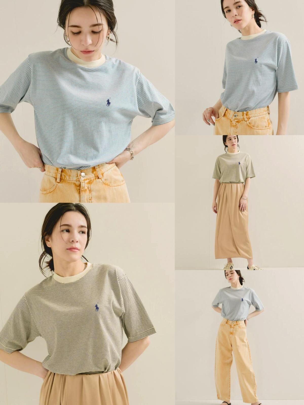 Pol*o 超細橫紋短袖Tee- 2501392