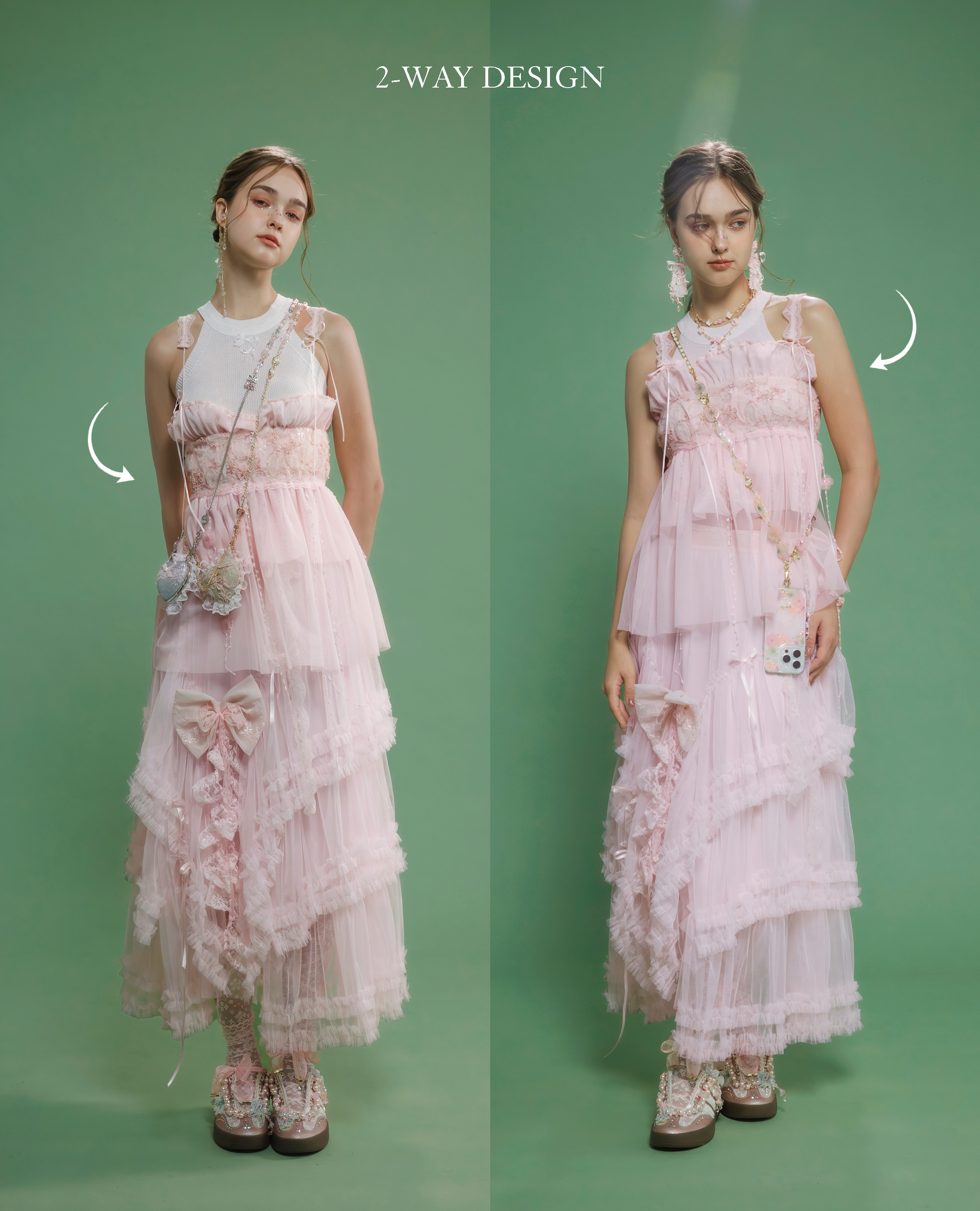 Celestial Dust Embroidered Convertible Camisole